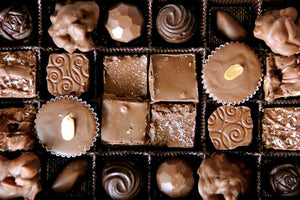 Treasure Box™ Assortment, 48pc Double-Layered Box with Belgian Dark and Milk Chocolate Pieces - Divani Chocolatier in Foxburg, Pennsylvania