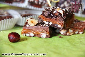 Hazelnut Crisp Caramel Handmade With Belgian Dark or Milk Chocolate - Divani Chocolatier in Foxburg, Pennsylvania